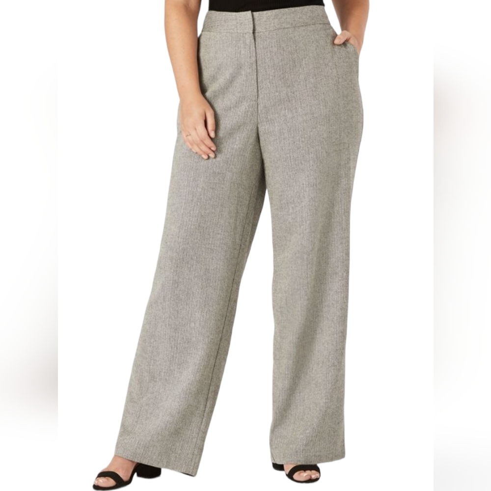 NWT JustFab Wideleg Herringbone Slacks